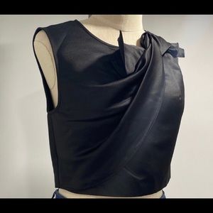 Erin Fetherston (Anthro) Dressy Navy Crop Top